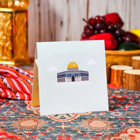 Jerusalem The Dome of The Rock 90°pop up Card