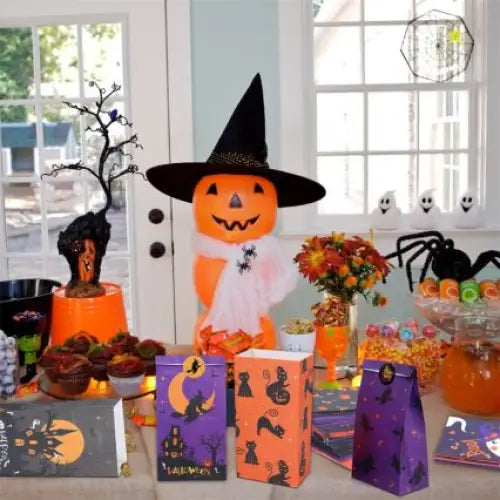 8PCS Halloween Paper Bag - cards