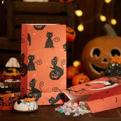 8PCS Halloween Paper Bag - cards
