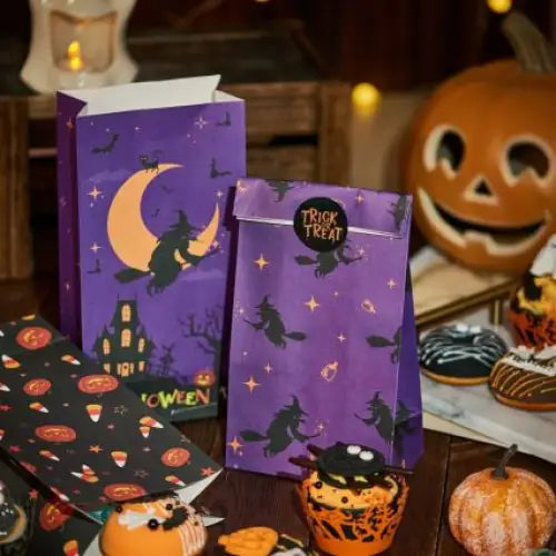 8PCS Halloween Paper Bag - cards