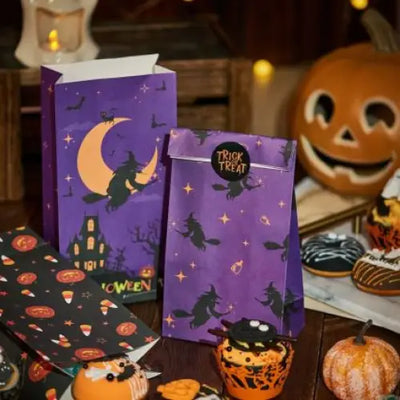 8PCS Halloween Paper Bag - cards