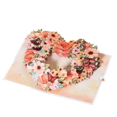 Butterflies Flowers Pop-up Greeting Card - cards