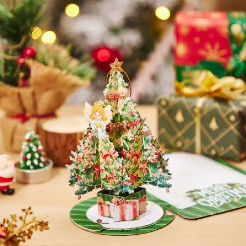 Christmas Tree Ornaments Pop Up Card - cards