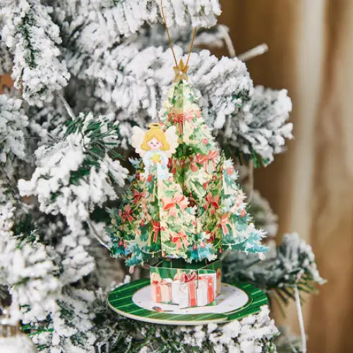 Christmas Tree Ornaments Pop Up Card - cards