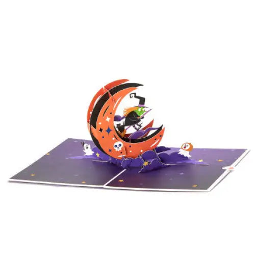 Crescent Witch Pop-up Card - cards