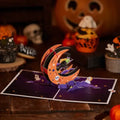Crescent Witch Pop-up Card - cards