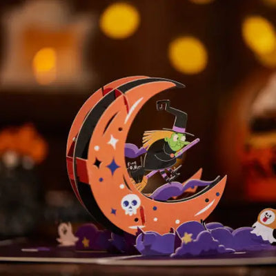 Crescent Witch Pop-up Card - cards