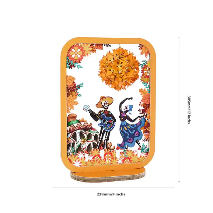 Day of the Dead Musical 3D Paper Carving Night Lights -
