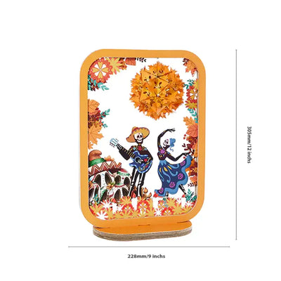 Day of the Dead Musical 3D Paper Carving Night Lights -