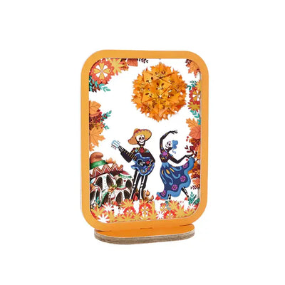 Day of the Dead Musical 3D Paper Carving Night Lights -