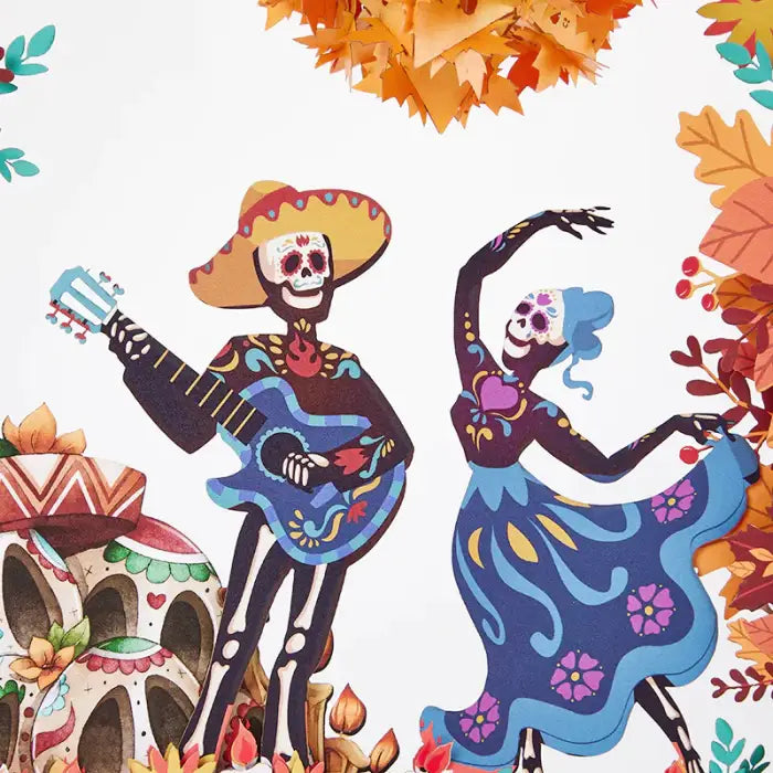 Day of the Dead Musical 3D Paper Carving Night Lights -