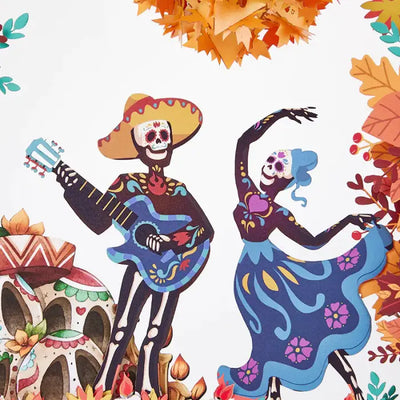 Day of the Dead Musical 3D Paper Carving Night Lights -