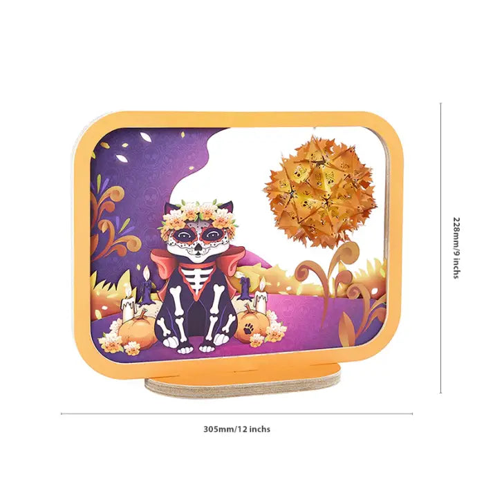 Day of the Dead Skull 3D Paper Carving Night Lights - cards