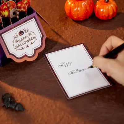 Halloween Fire Moon Pop-up Card - cards