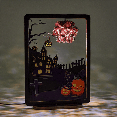Halloween Ghost 3D Paper Carving Night Lights - cards