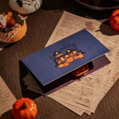 Halloween Haunted House Pop-up Card - cards