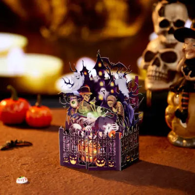 Halloween Haunted House Pop-up Card - cards
