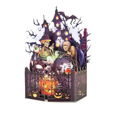 Halloween Haunted House Pop-up Card - cards