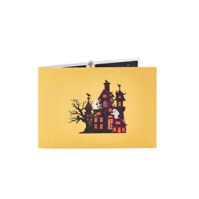 Halloween Haunted House Pop-up Card - cards