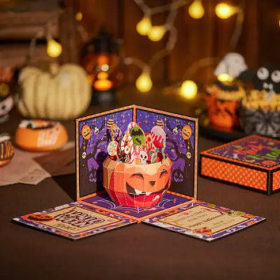 Halloween Pumkpin Exploding Box - cards