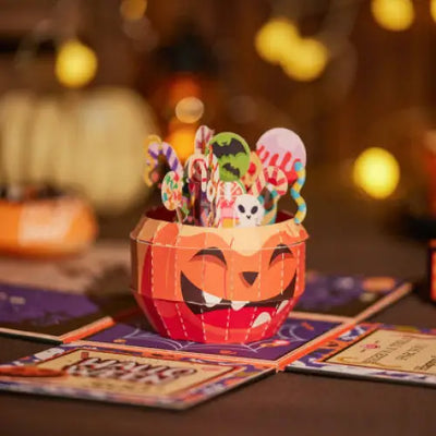 Halloween Pumkpin Exploding Box - cards
