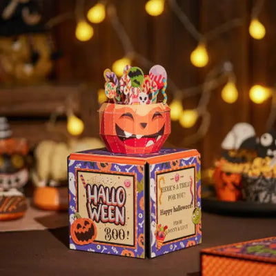 Halloween Pumkpin Exploding Box - cards
