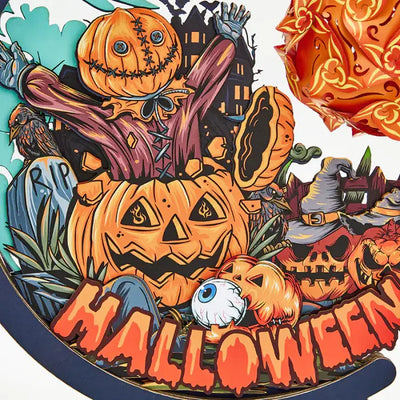 Halloween pumpkin 3D Paper Carving Night Lights - cards