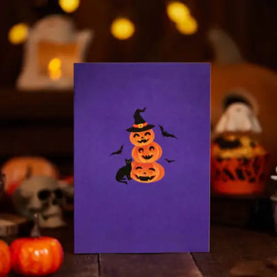 Halloween Witch Cat Pop-Up Card - cards