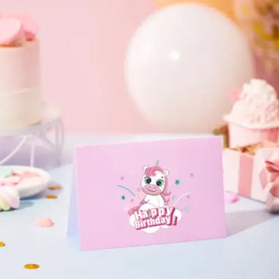 Happy Birthday Unicorn Pop up Card - cards