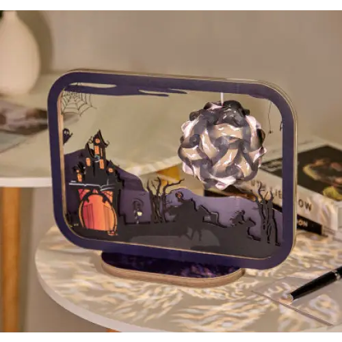Headless Horseman 3D Paper Carving Night Lights - cards