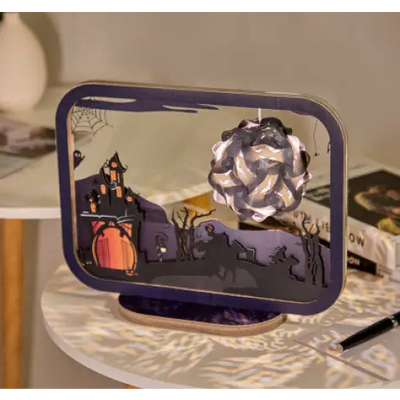 Headless Horseman 3D Paper Carving Night Lights - cards