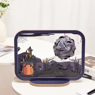 Headless Horseman 3D Paper Carving Night Lights - cards