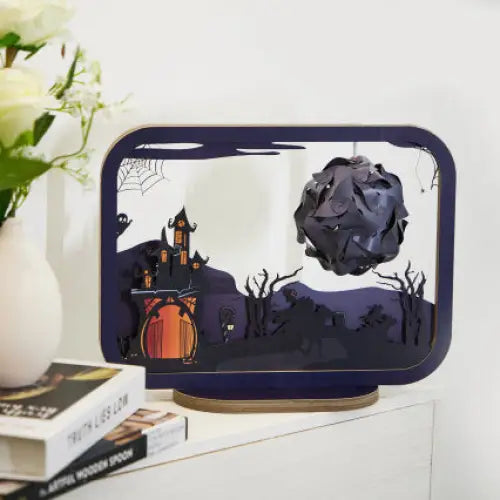 Headless Horseman 3D Paper Carving Night Lights - cards