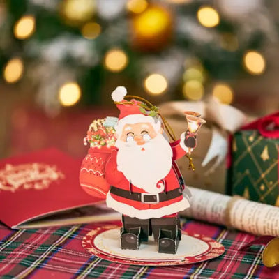 Santa Claus Card with Ornament - cards