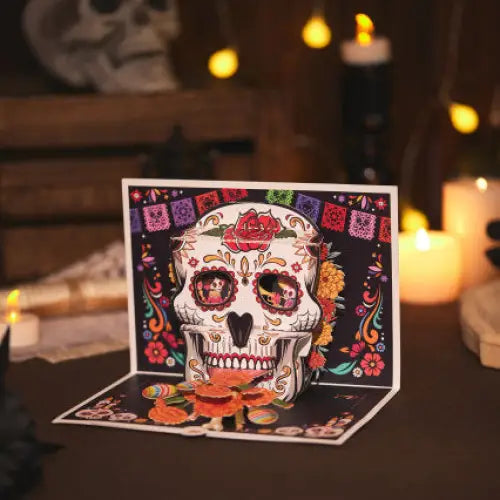 Skull Pop-Up Card - cards