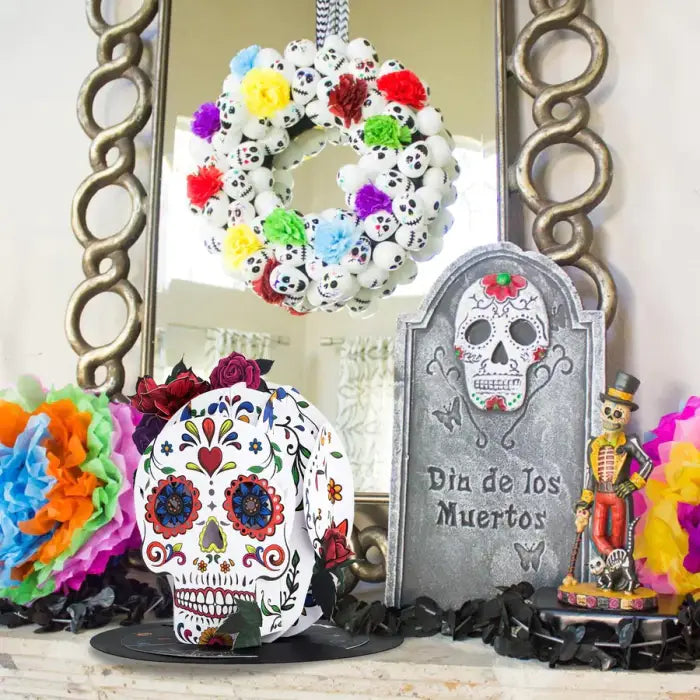 Sugar Skull Pop-Up Card - cards