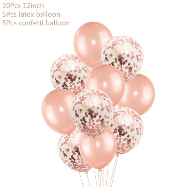 Rose Gold Party Decoration Balloons