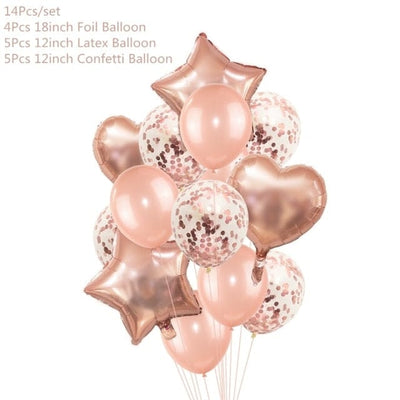 Rose Gold Party Decoration Balloons