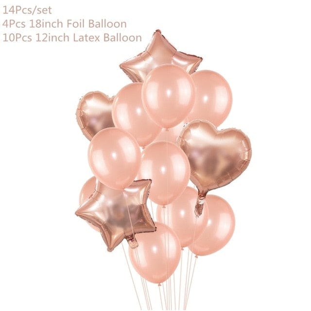 Rose Gold Party Decoration Balloons