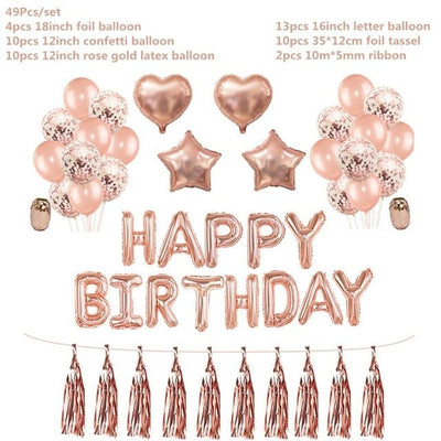 Rose Gold Party Decoration Balloons