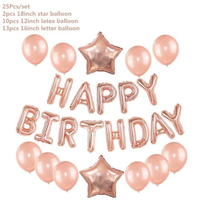 Rose Gold Party Decoration Balloons