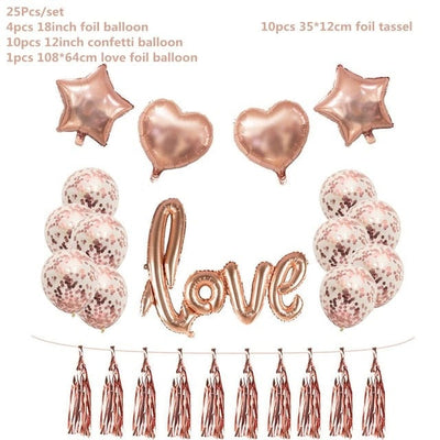Rose Gold Party Decoration Balloons