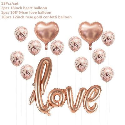 Rose Gold Party Decoration Balloons