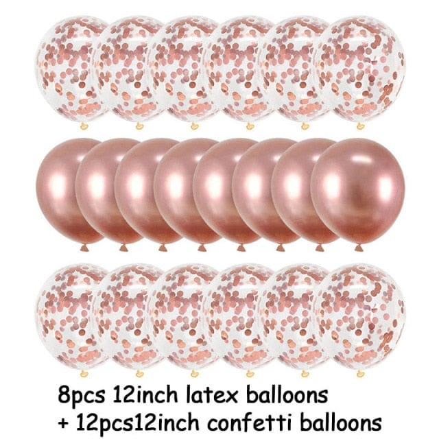 Rose Gold Party Decoration Balloons