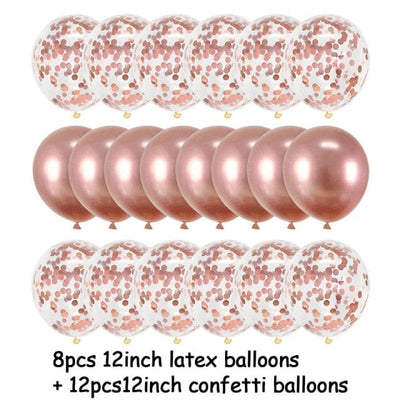 Rose Gold Party Decoration Balloons