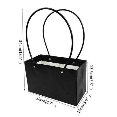 Portable Flower Box Waterproof Paper Handy Kraft Handbag Wedding Rose Party Gift Box Packaging For Candy Cake