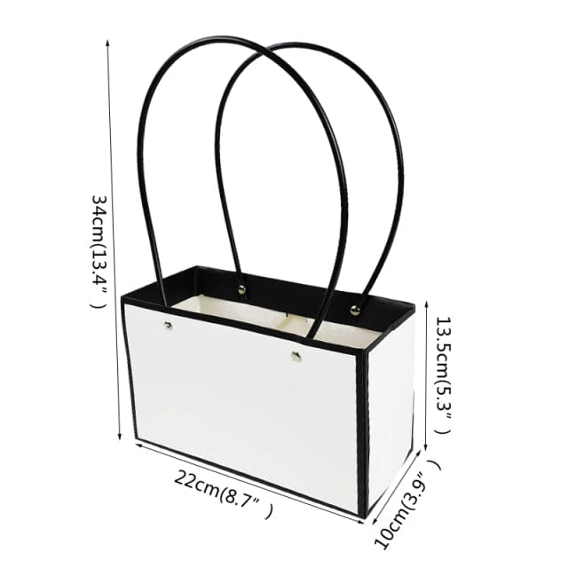 Portable Flower Box Waterproof Paper Handy Kraft Handbag Wedding Rose Party Gift Box Packaging For Candy Cake