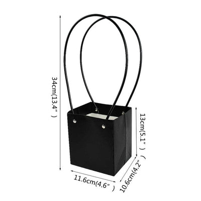 Portable Flower Box Waterproof Paper Handy Kraft Handbag Wedding Rose Party Gift Box Packaging For Candy Cake