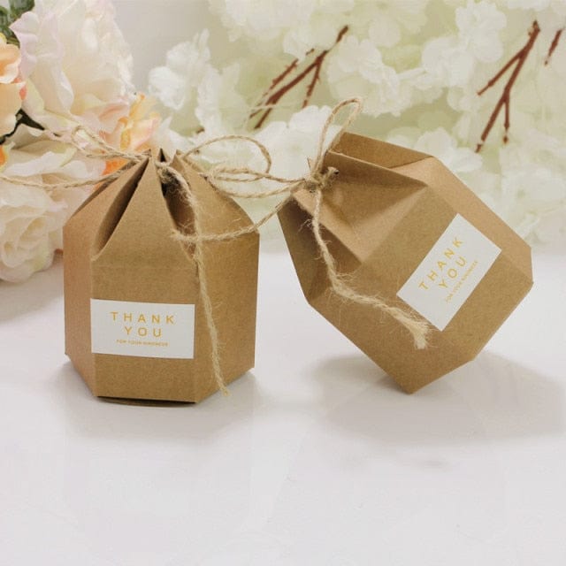 Thank You Kraft Paper Candy Gift Boxes (10PCS)