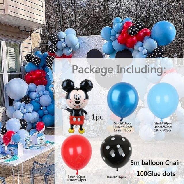 1Set Mickey Mouse Party Decoration Balloons